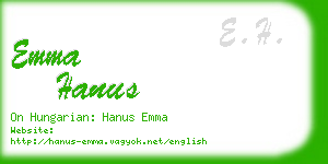 emma hanus business card